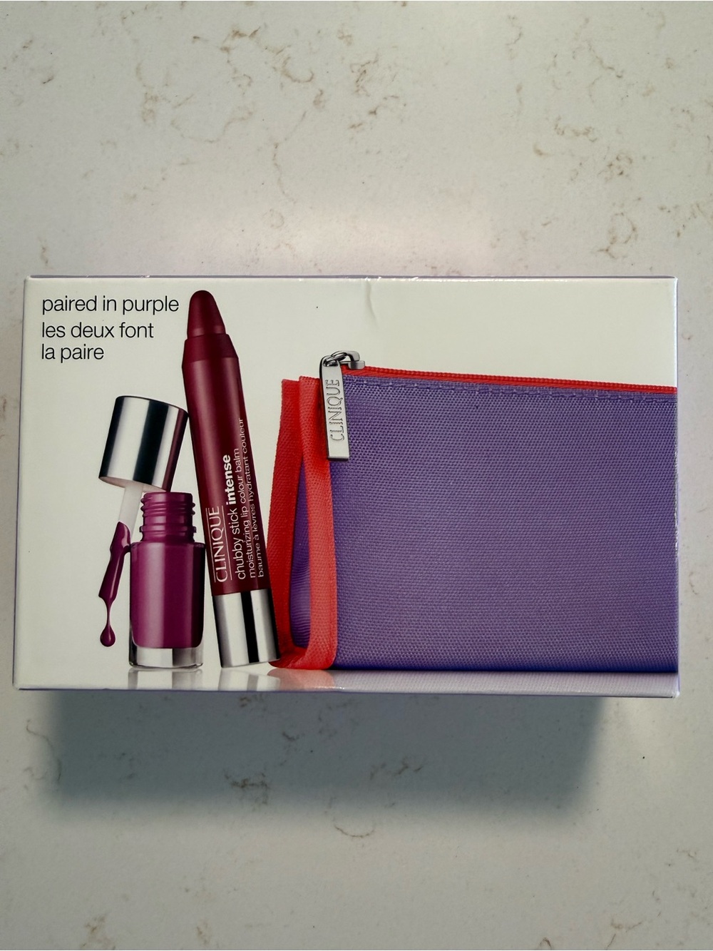 Clinique Paired in Purple Makeup Set - Grandest Grape & Hot Date Nail Enamel